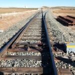 Raíles ferroviarios.
