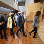 Francisco Igea y los exconsejeros Javier Ortega, Verónica Casado y Ana Carlota Amigo, antes de comparecer ante los medios de comunicación