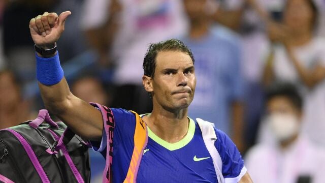 Rafa Nadal, al término de un partido