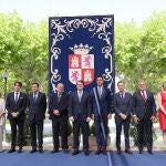 El presidente de la Junta, Alfonso Fernández Mañueco, junto a los consejeros del Gobierno tras tomar posesión de sus cargos
