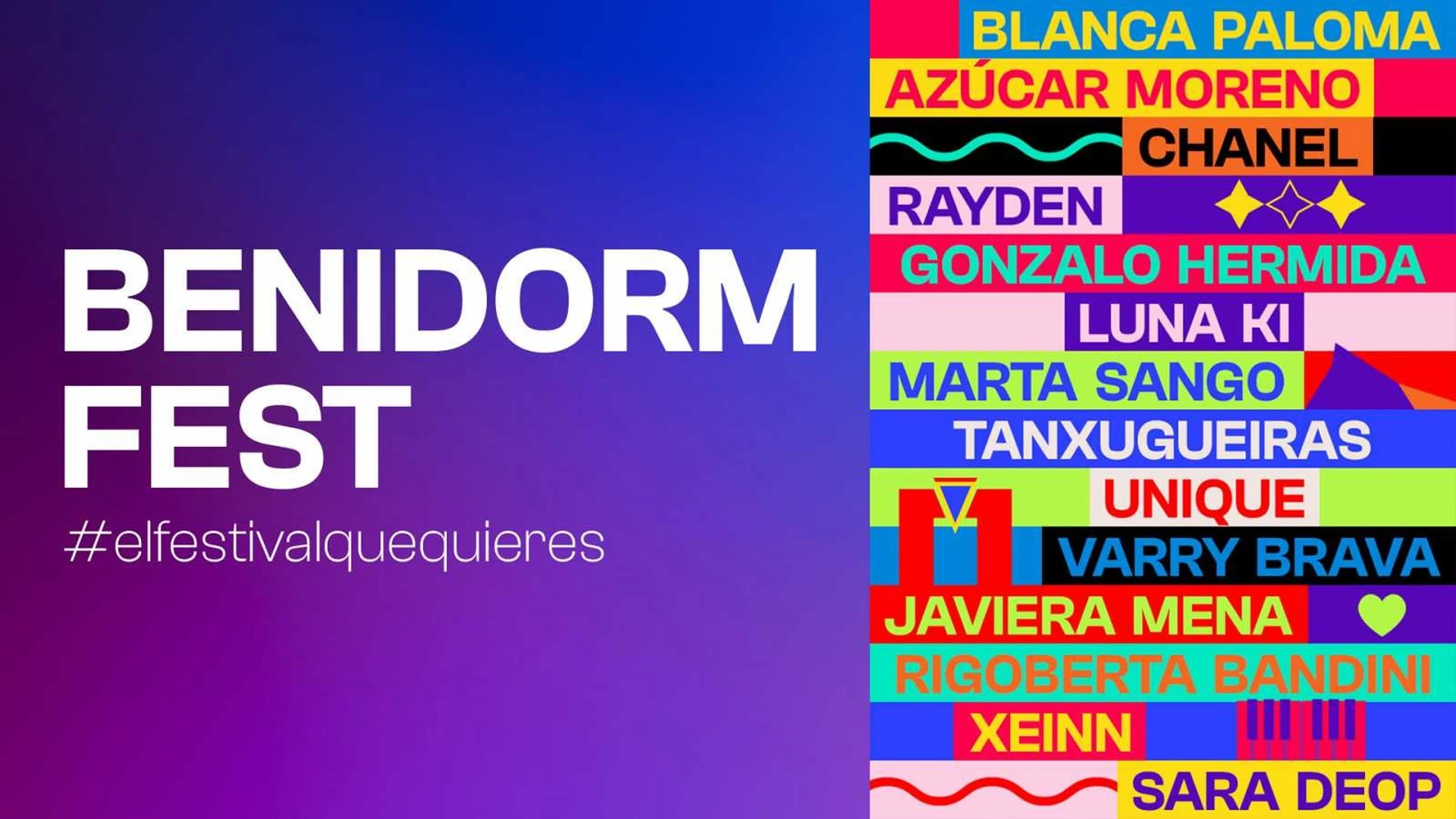 Cartel del Benidorm Fest RTVE 21/12/2021
