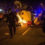 Altercados en Barcelona en el aniversario del referéndum del 1-O el pasado octubre