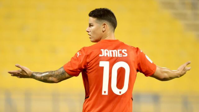 James Rodríguez con el Al Rayyan.