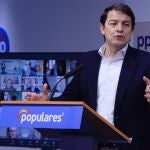 El presidente del PP y de la Junta de Castilla y León, Alfonso Fernández Mañueco