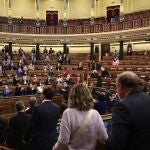 Asistentes a una sesión plenaria en el Congreso de los Diputados