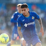 Mathías Olivera con el Getafe.