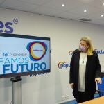 La presidenta del Comité Organizador del Congreso del PPCyL, Isabel Blanco Llamas, presenta las últimas noticias relacionadas con la cita.