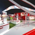 Recreación del stand conjunto que la Comunidad y el Ayuntamiento de Madrid tendrán este año en Fitur