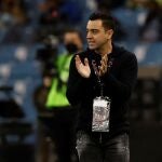 Xavi Hernández, durante la semifinal de la Supercopa de España ante el Real Madrid