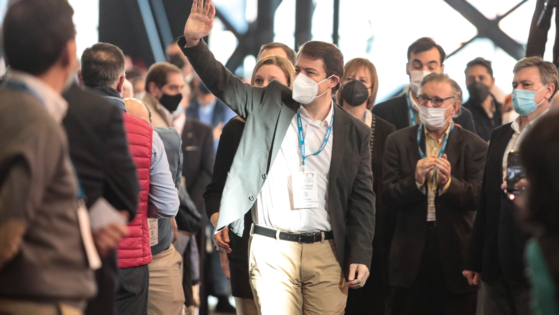 Llegada del presidente del PP en Castilla y León, Alfonso Fernández Mañueco al XIV Congreso Autonómico