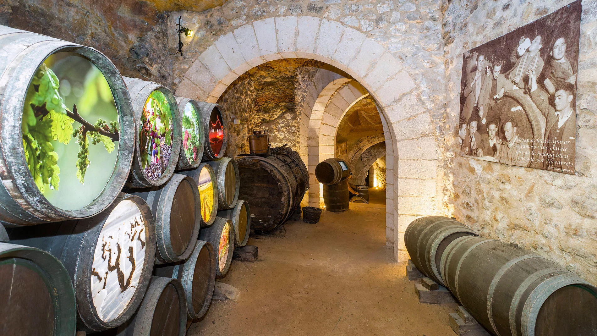 Antigua bodega subterránea de las Ánimas, reconvertida en Centro de Interpretación de la Arquitectura del Vino (CIAVIN), en un edifico del siglo XVIII, en Aranda de Duero.