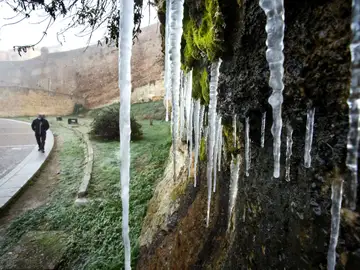 Imagen de archivo Frío intenso en Ciudad Rodrigo Imagen de archivo Frío intenso en Ciudad Rodrigo