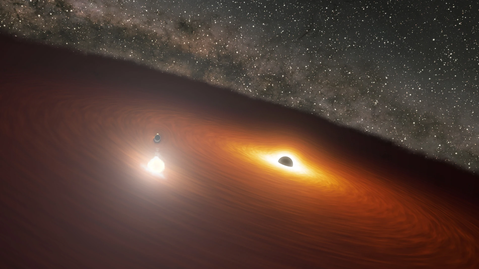 Un equipo científico internacional, encabezado por el Instituto de Astrofísica de Andalucía, ha obtenido la imagen con mayor resolución hasta la fecha de las regiones centrales de la galaxia OJ 287. EFE/CSIC