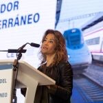 La ministra de Transportes, Movilidad y Agenda Urbana, Raquel Sánchez, interviene en la jornada empresarial "El futuro del corredor mediterráneo"