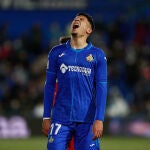 Mathías Olivera con el Getafe.