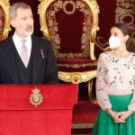 El Rey Felipe VI y la Reina Letizia durante una recepción oficial CASA S. M. EL REY (Foto de ARCHIVO) 01/01/1970
