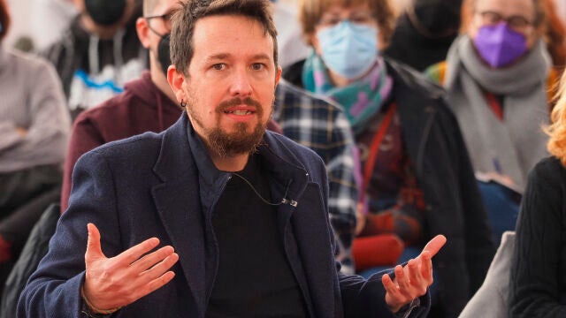 Pablo Iglesias, durante un acto en Valladolid donde aseguró: "Ya no soy político, puedo decir la verdad"