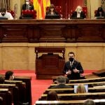Sesión de control en el pleno del Parlament,