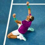 Rafa Nadal celebra su triunfo en Australia