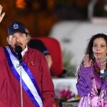 Daniel Ortega, presidente de Nicaragua, y su esposa y vicepresidenta, Rosario Murillo