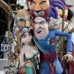 Ninot que representa al rey emérito don Juan Carlos en la exposición del Ninot de las Fallas de Valencia de 2022