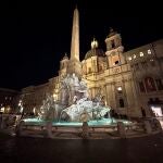 La fuente de los cuatro ríos de Bernini en la Plaza Navona