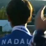 Nadal, de niño jugando al fútbol