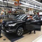 Cadena de montaje en la fábrica de Seat en Martorell