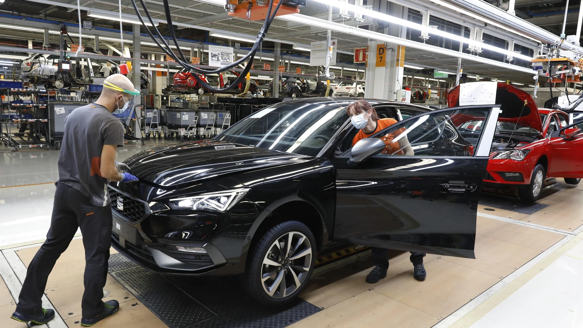 Cadena de montaje en la fábrica de Seat en Martorell