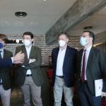 El candidato del PP, Alfonso Fernández Mañueco, participa en un acto sectorial bajo el título 'El modelo fiscal del Partido Popular' con los consejeros de Economía y Hacienda de Castilla y León, Galicia y Madrid