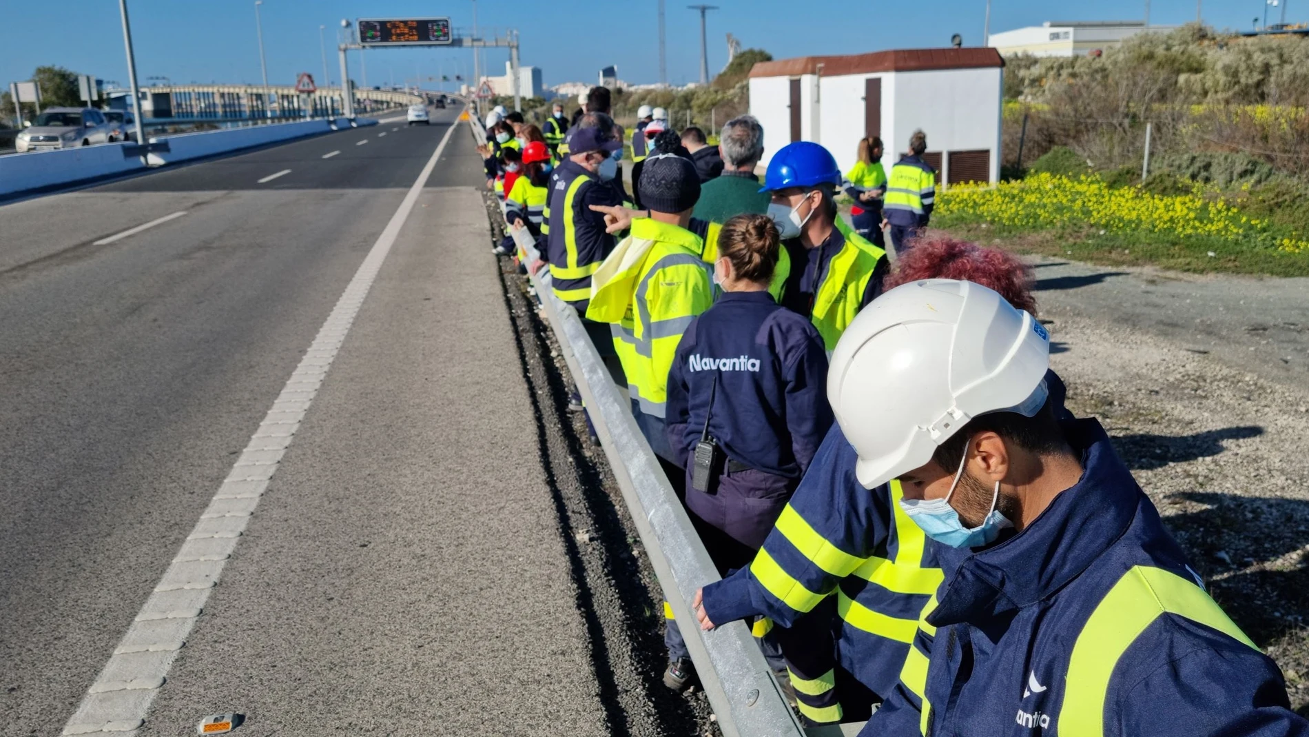 Concentración de los trabajadores de Navantia Puerto Real