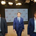 Igea, Mañueco y Tudanca, antes de empezar el debate