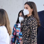 La reina Letizia a su llegada a la visita del Centro de Protonterapia Quirónsalud, primera instalación de terapia de protones en España.