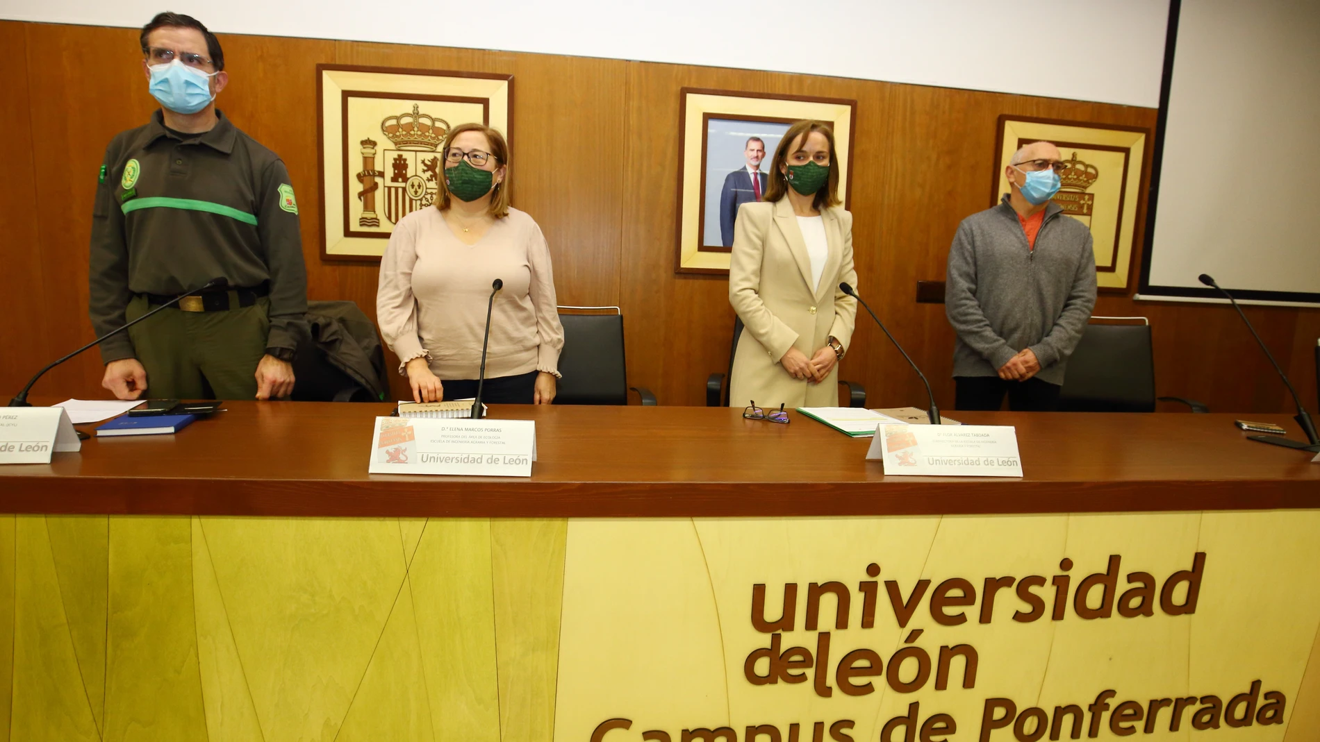 Presentación de la campaña "#plantémonos contra el fuego 2022", que organizada por la Escuela de Ingeniería Agraria y Forestal de Ponferrada, el Centro de Defensa contra el Fuego y la Junta de Castilla y León