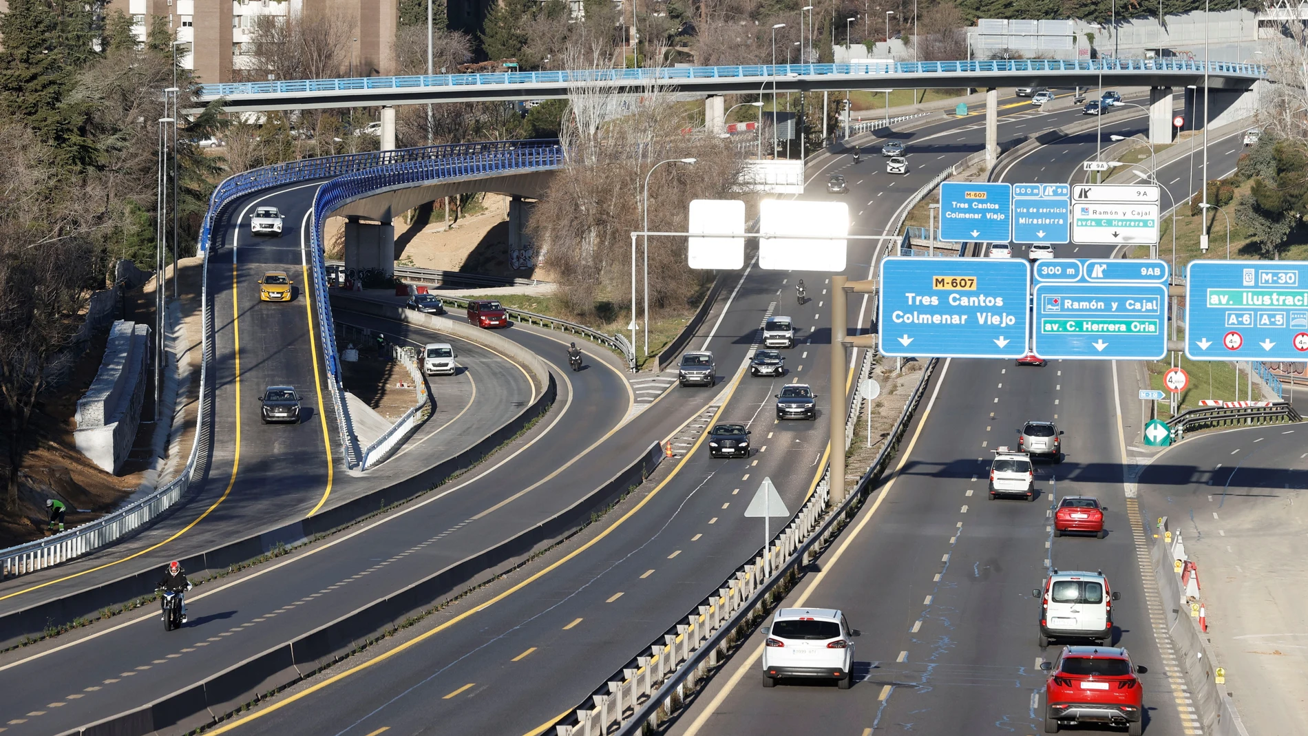 Vista general del nuevo viaducto de las obras del Nudo Norte