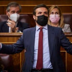 Pablo Casado en la sesión de control al Gobierno en el Congreso de los Diputados.