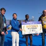 La ganadora rompió el récord de la prueba