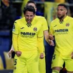 Parejo celebra el gol del empate ante la Juventus