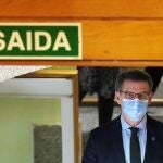 El presidente de la Xunta de Galicia, Alberto Núñez Feijóo, a su llegada a una sesión de control en el Parlamento de Galicia, a 23 de febrero de 2022, en Santiago de Compostela, A Coruña, Galicia (España)