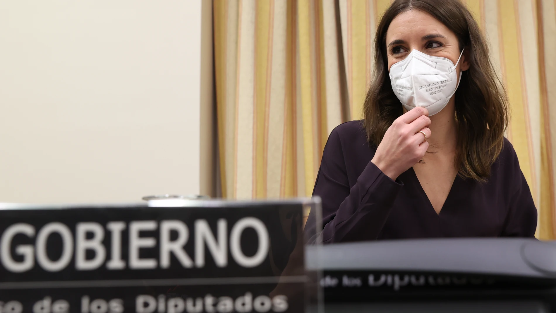 La ministra de Igualdad, Irene Montero, el miércoles pasado en la Comisión de Igualdad en el Congreso