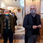 Los secretarios generales de UGT y de CCOO, Pepe Álvarez (i) y Unai Sordo (d)