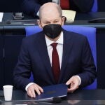 El canciller Olaf Scholz en la Cámara Baja