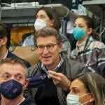 El presidente de la Xunta, Alberto Núñez Feijóo, ayer en Orense