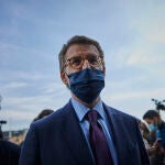 El presidente de Galicia, Alberto Núnez Feijóo, tras la Junta Directiva Nacional del Partido Popular este martes en Madrid