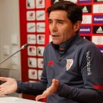Marcelino, en la conferencia de prensa previa al partido