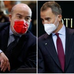 Antonio Resines y el Rey Felipe VI mantienen una entretenida conversación en Pamplona