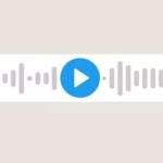 Ondas de un mensaje de voz en WhatsApp.