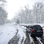 Nieve en la carretera a la Peña de Francia(Salamanca)