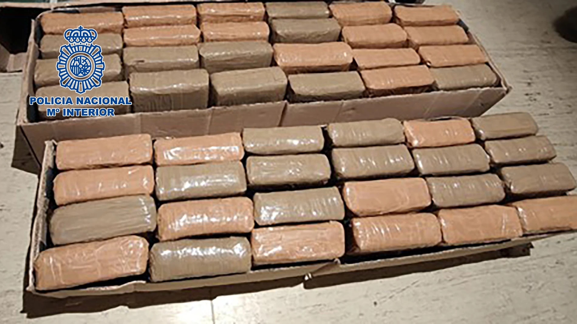 Droga incautada en el arresto del narcotraficante 'Don Carlos'. POLICÍA NACIONAL MÁLAGA