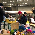 Juguetes para los niños que huyen de la guerra en Ucrania en la estación central de Berlín